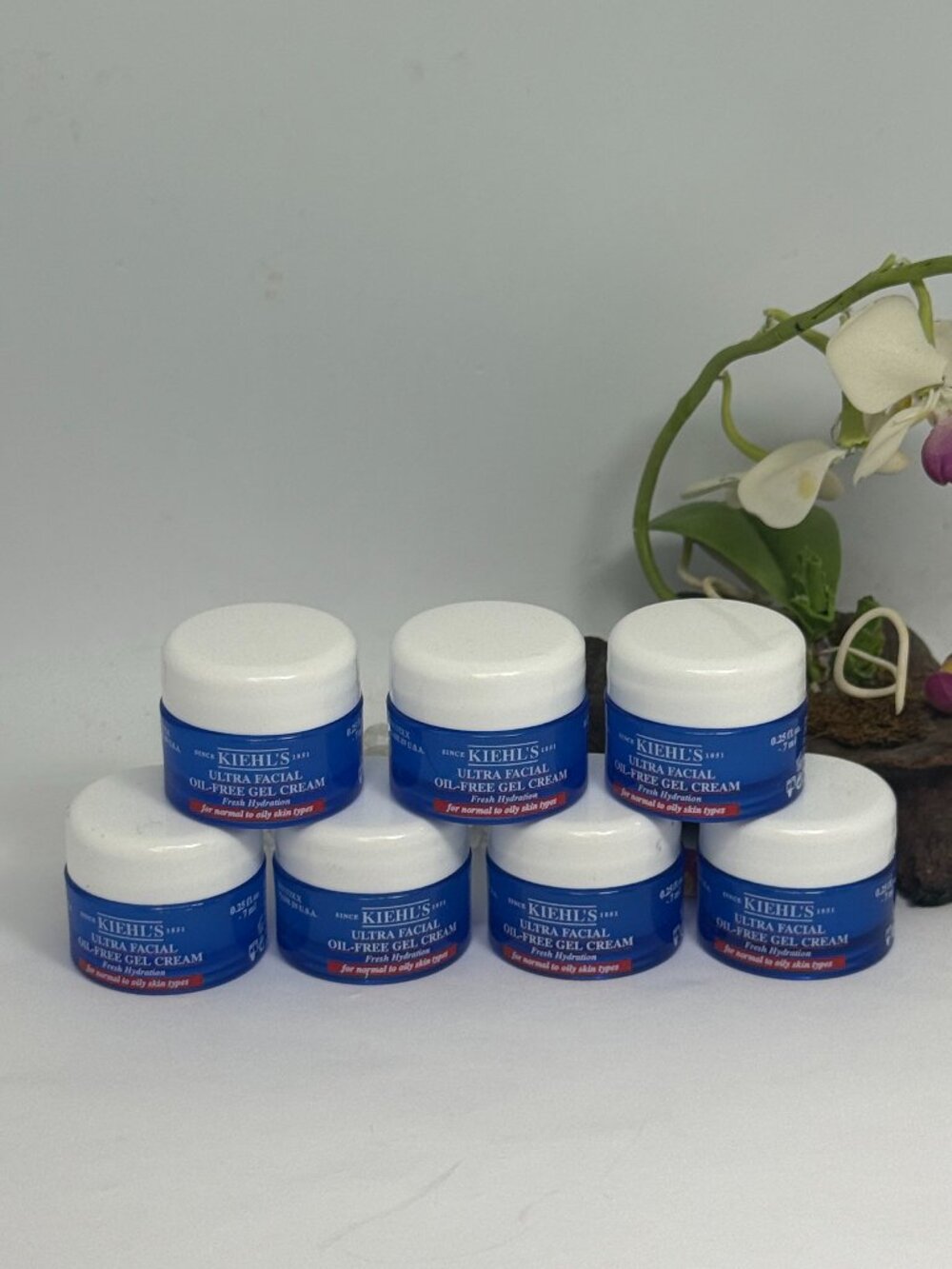 7x Kiehl's Ultra Facial Oil Free Gel Cream - .25 oz  Jar = 1.75 oz Total - New